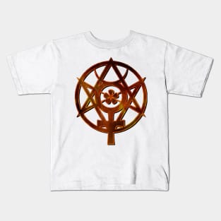 Unicursal Hexagram And Mercury. Kids T-Shirt